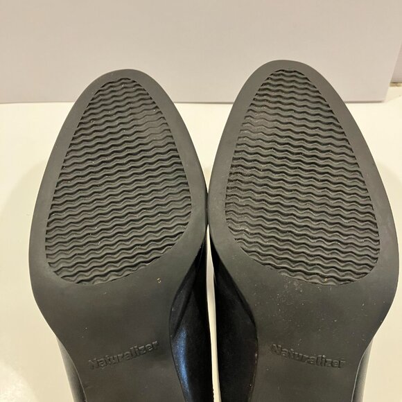Naturalizer Black Leather Mules with Chunky Heels Womens Size 8.5 - Picture 12 of 13